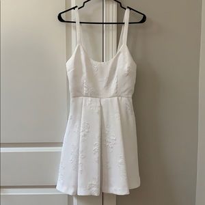 Embroidered white spring dress